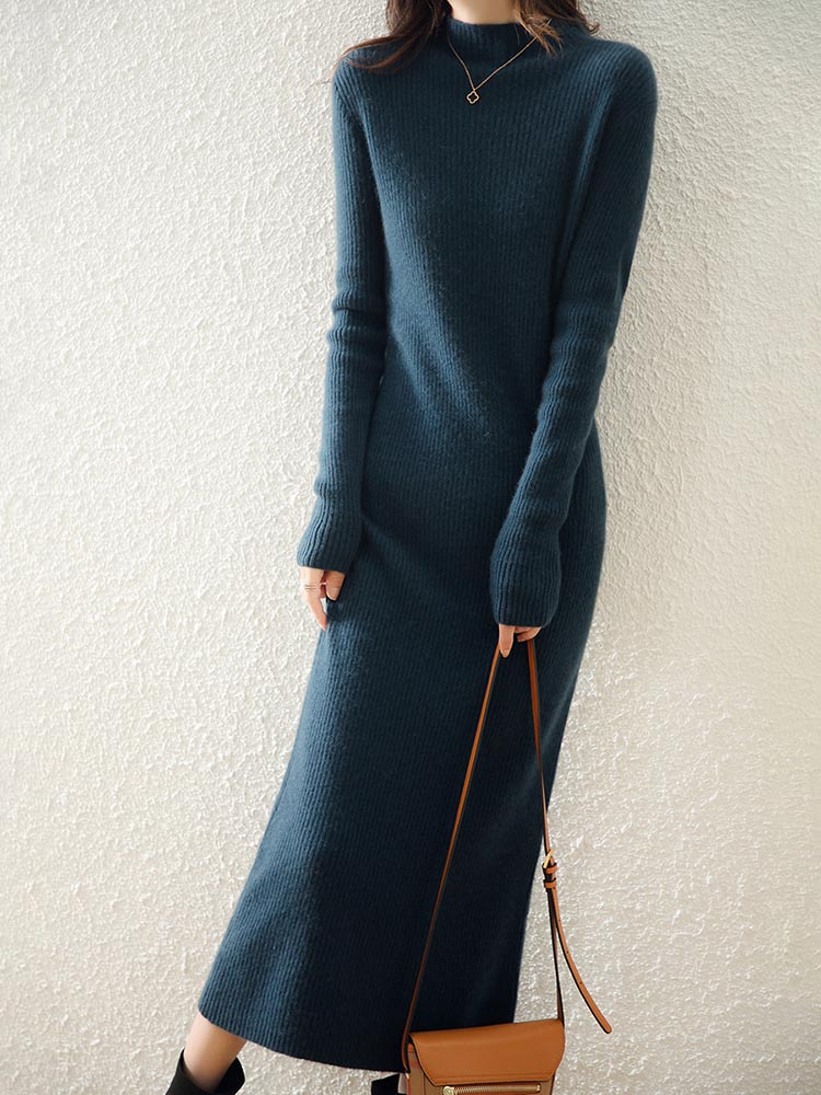 Winter Clothing H&M - LONGMING ผู้หญิงถักชุด 100% เสื้อกันหนาวขนสัตว์ฤดูใบไม้ร่วงฤดูหนาว Slim ถัก