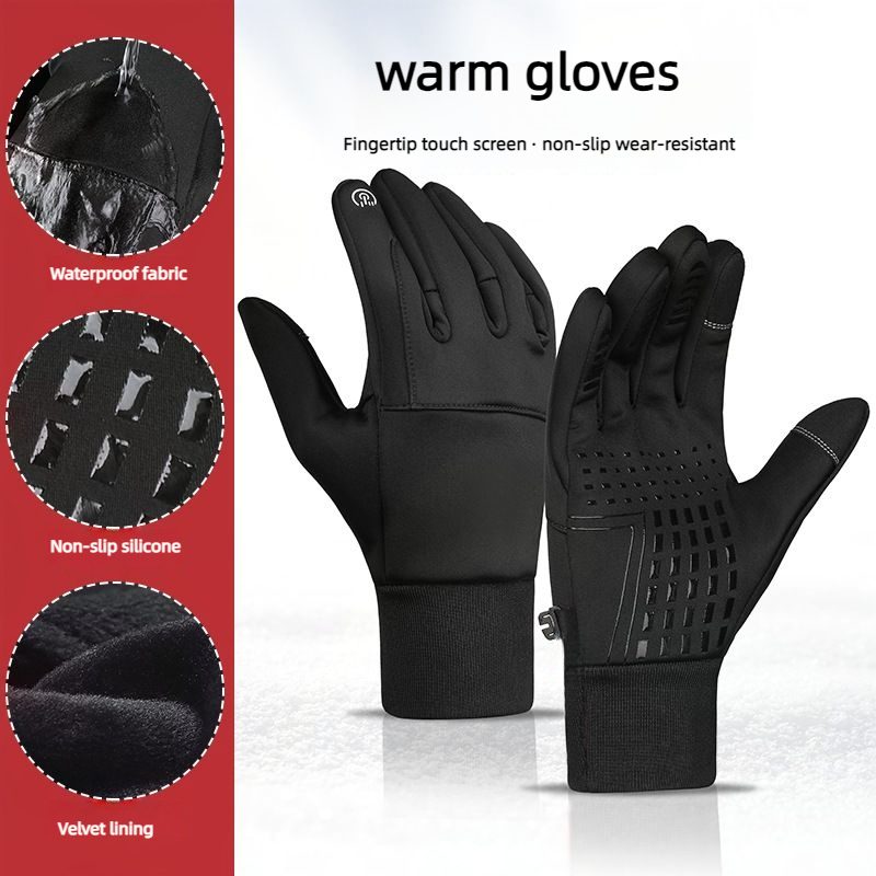 ฤดูใบไม้ร่วงฤดูหนาวผู้ชายผู้หญ - Waterproof Mitten Ski บทวิจารณ์และราคา