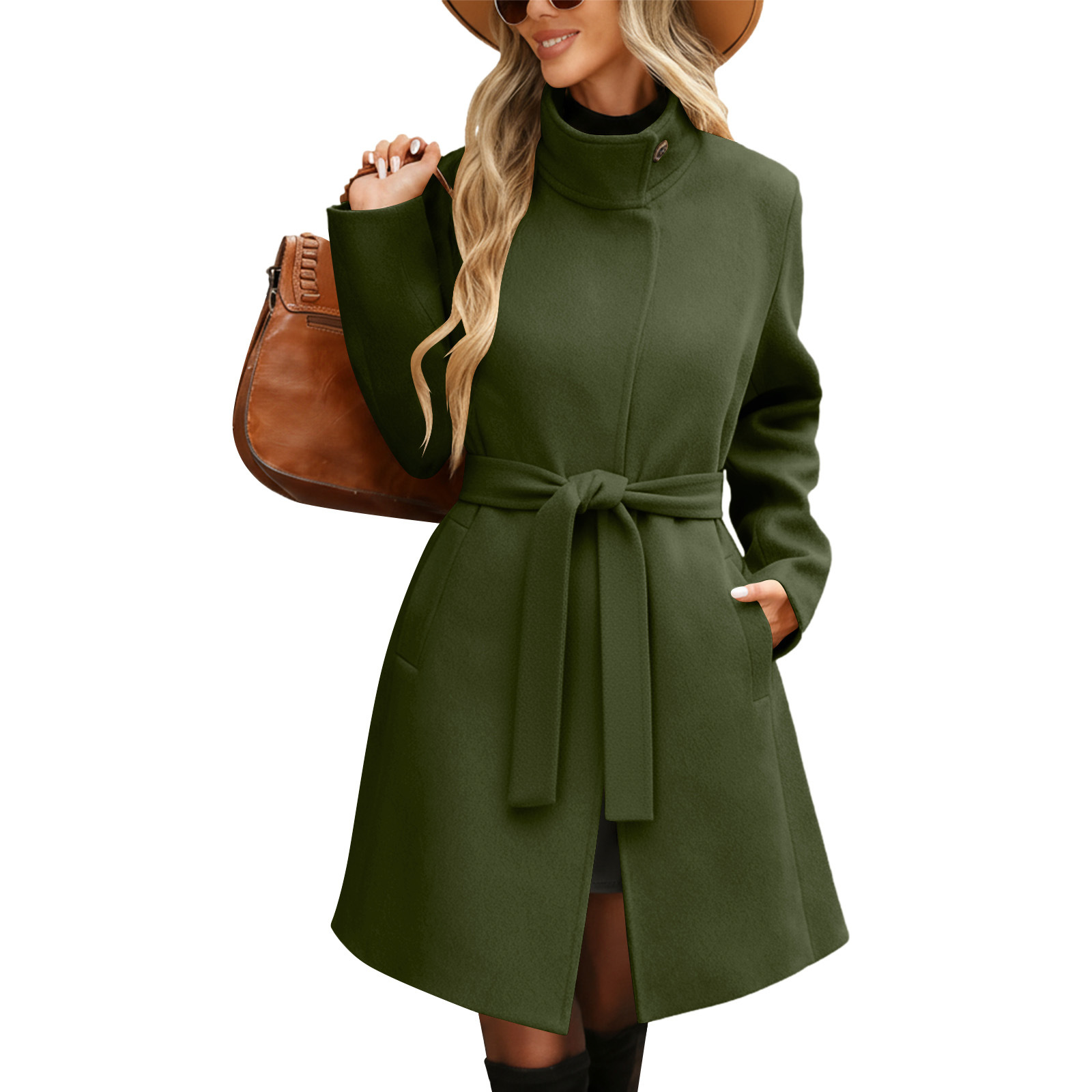 เสื้อโค้ทขนสัตว์คอปกติดกระดุมส - Winter Clothing Amazon บทวิจารณ์และราคา