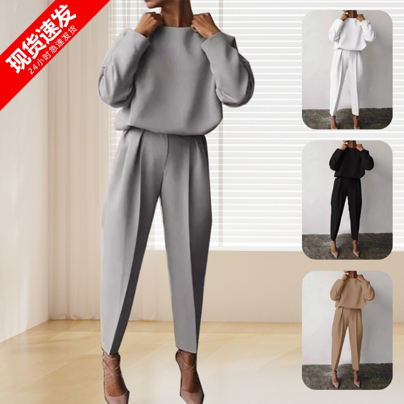 ชุดเซ็ตสองชิ้นลำลองแขนยาวสีพื้ - Winter Clothing Amazon บทวิจารณ์และราคา