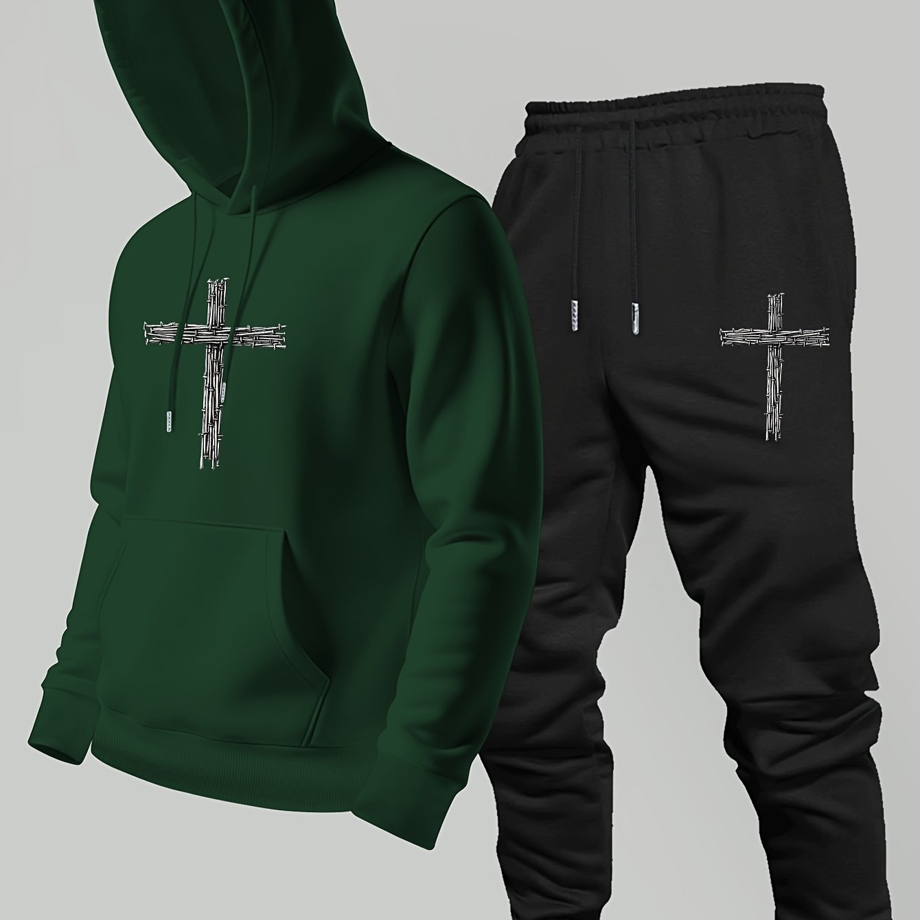 ชุดเสื้อฮู้ดและกางเกงขายาวสองช - Winter Clothing Logos บทวิจารณ์และราคา