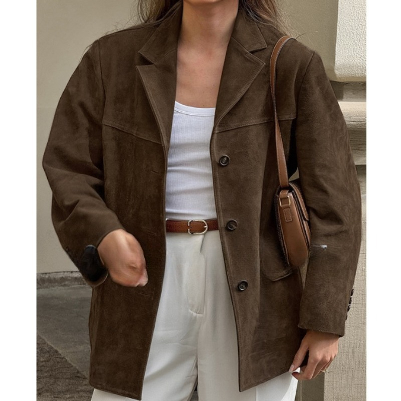 เสื้อแจ็คเก็ตหนังกลับสีพื้นสไต - Winter Clothing Amazon บทวิจารณ์และราคา